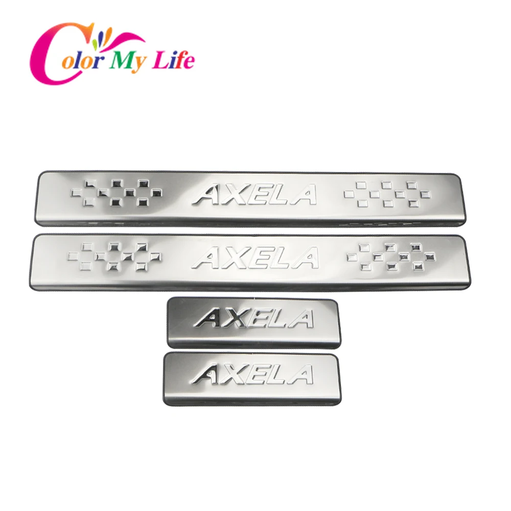 Накладка на порог автомобильной двери из нержавеющей стали 4 шт./компл. подходит