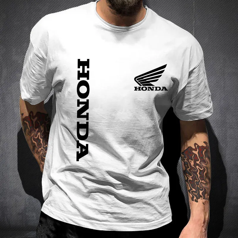 

2021 New Summer Honda Car Logo Custom Round Neck Punk Comfortable Print Short Sleeve Casual Tops Sweatshirts Leisure T shirt Top