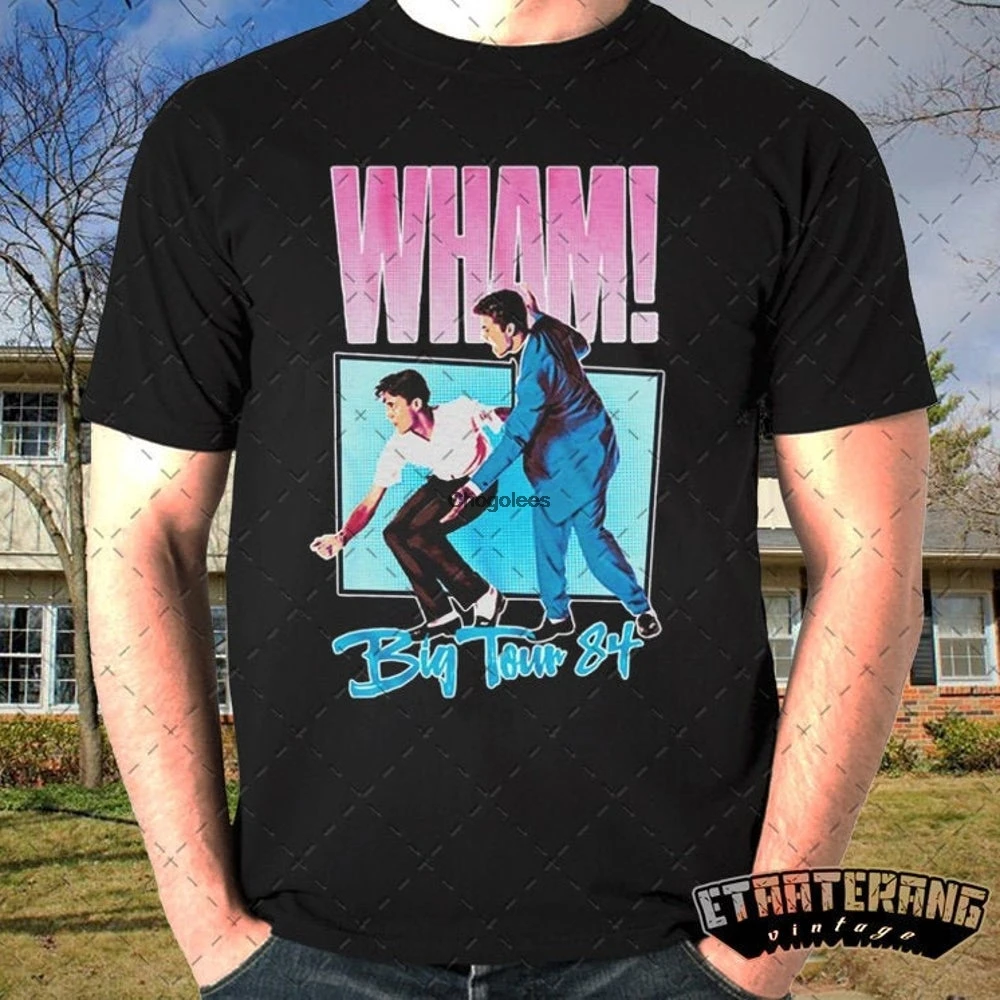 Футболка Wham Big Tour 84 Джордж Майкл для мужчин и женщин тенниска унисекс Забавный