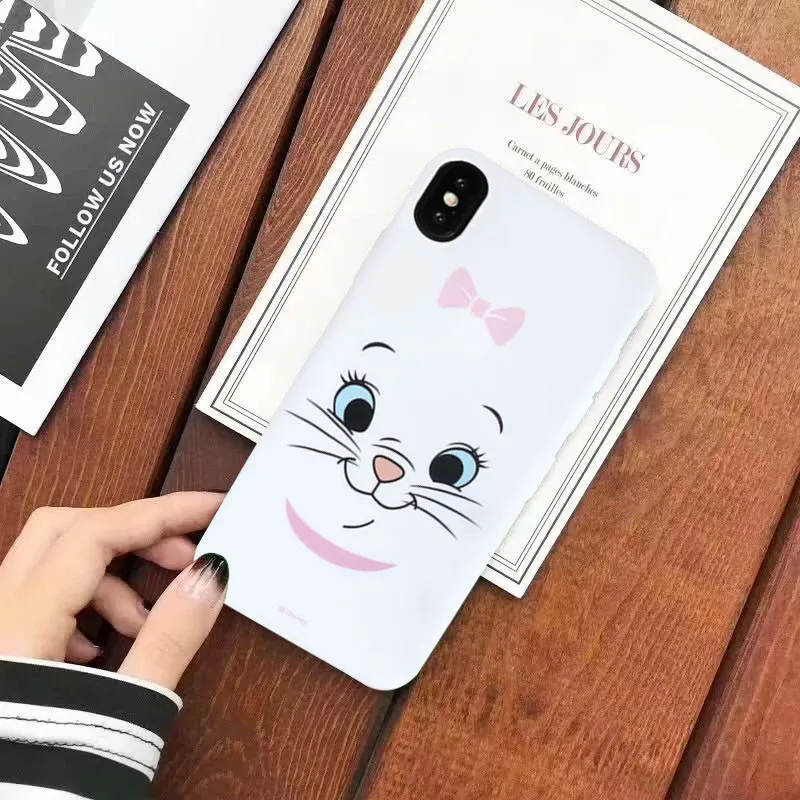 GYKZ мультяшный розовый Marie Cat чехол для телефона для iPhone XS MAX XR X 11 Pro 6 6s 7 8 Plus с животным принтом мягкая матовая задняя крышка Coque Capa
