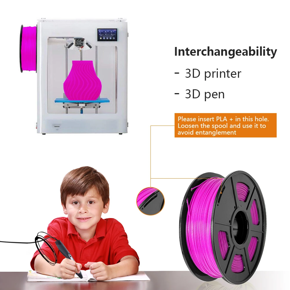 SUNLU 3d принтеры нити PLA/PLA плюс 1 кг 75 мм кг/2.2lb катушки DIY Лучший подарок печатания по