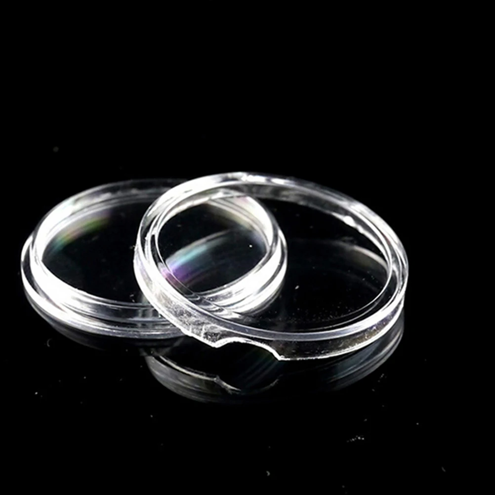 

10pcs 25mm Coin Cases Capsules Holder Applied Clear Portable Round Storage Box Storage Coins Transparent Protection