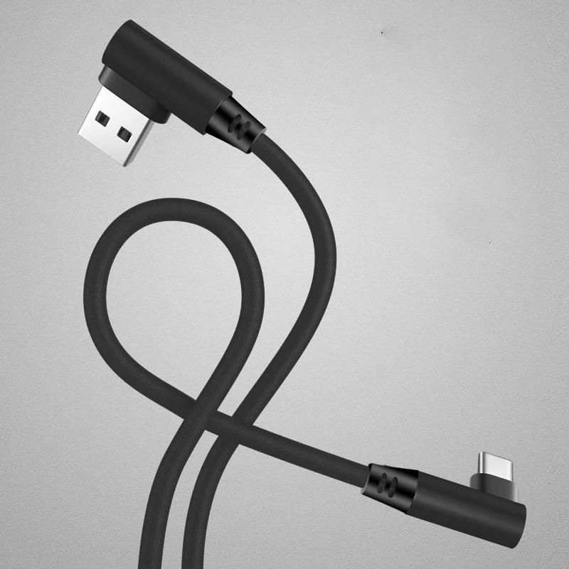 Кабель Micro USB Type-C для быстрой зарядки кабель Samsung S8 S9 S10 Xiaomi Huawei с углом 90 градусов 1