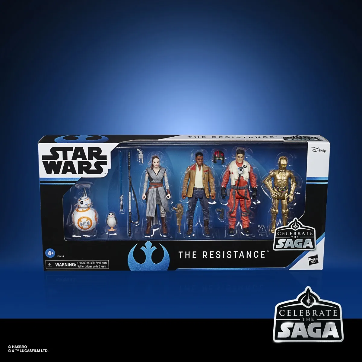 Винтажная свободная экшн-фигурка SW Wars с надписью Рей Финн и питанием от