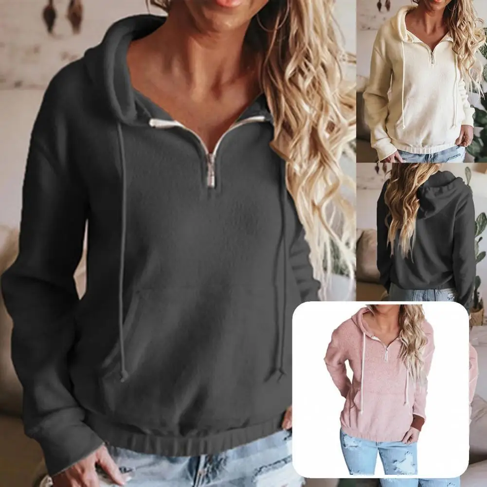 Приятная для кожи Двусторонняя бархатная однотонная женская толстовка на молнии