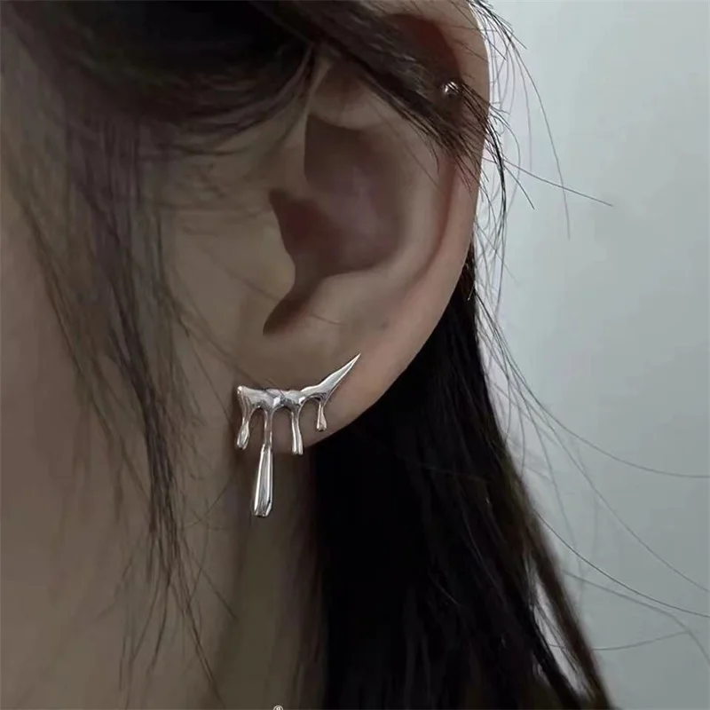 

Spiral Simple Fashion Water Droplets Earrings for Women Fashion Simple Smooth Metal Small Earrings Party Jewelry Gift