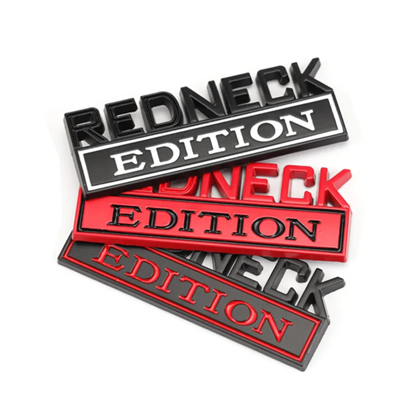 Автомобильный значок REDNECK EDITION наклейка с логотипом задняя сторона на переднюю