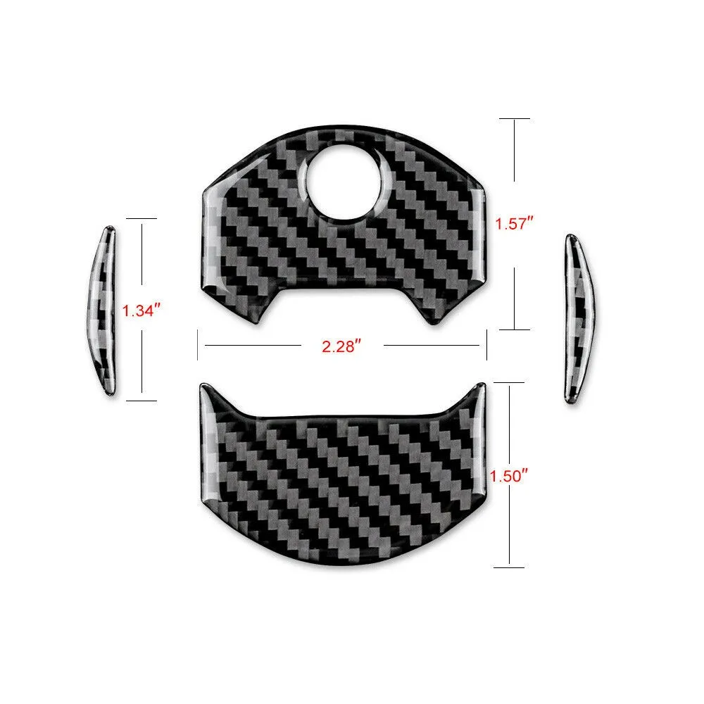 

1 Set Air Outlet Conditioning Vent Black Sticker Decoration For Chevrolet Camaro 2010-2015 Real Carbon Fiber