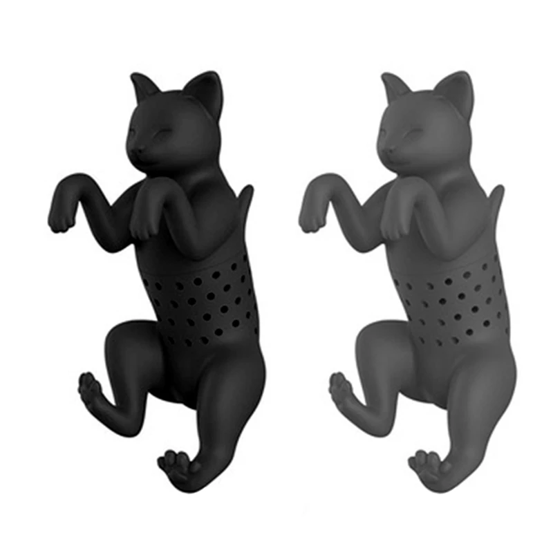 

Cats Tea Leaf Infuser Loose Strainer Herbal Spice Filter Silicone Diffuser Tool E7CB