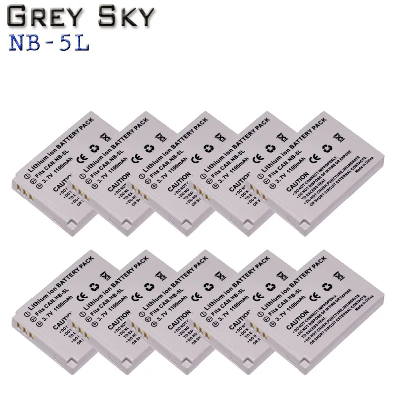 10 batbattery 10 шт. NB-5L NB5L NB 5L замена цифровой Камера Батарея объектива Цифрового Фотоаппарата Canon IXUS 800 850 900 TI 950 960/970 980 860 SX210 SX230 - Цвет: 10 batbattery