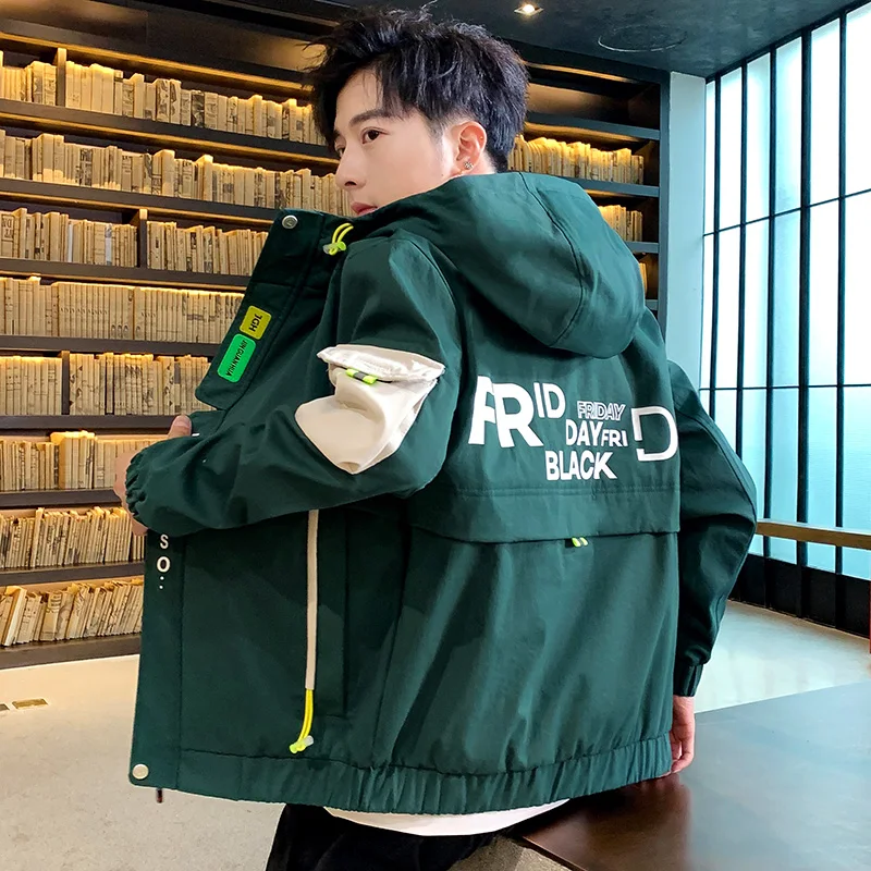 Coat Men Outerwear Men's Jacket Spring Autumn 2020 New Arrival South Korean Fashion Trend Instagram Overalls Casual Male | Мужская