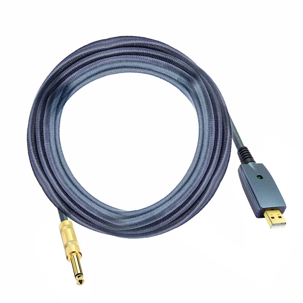 

USB Guitar Cable Electric Guitar Accessories Guitar Audio Connector Cord Adapter 6.35mm Guitar Cable Interface