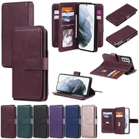 wallet case for samsung galaxy s21 ultra s20 fe s10 lite 10e s9 plus a72 a71 a52 a51 a42 a41 a32 a31 with 10 card slots cover
