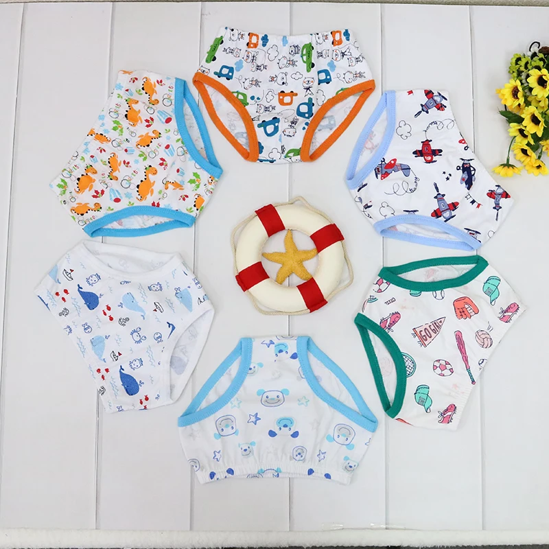 

Children Clothing Pure Cotton Panties for Boys 1-5 years old 6 pieces/combo different colors underwears 2021 kids clothes