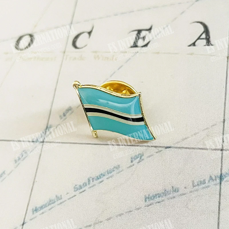 Булавки для лацканов с национальным флагом Ботсваны эпоксидная смола