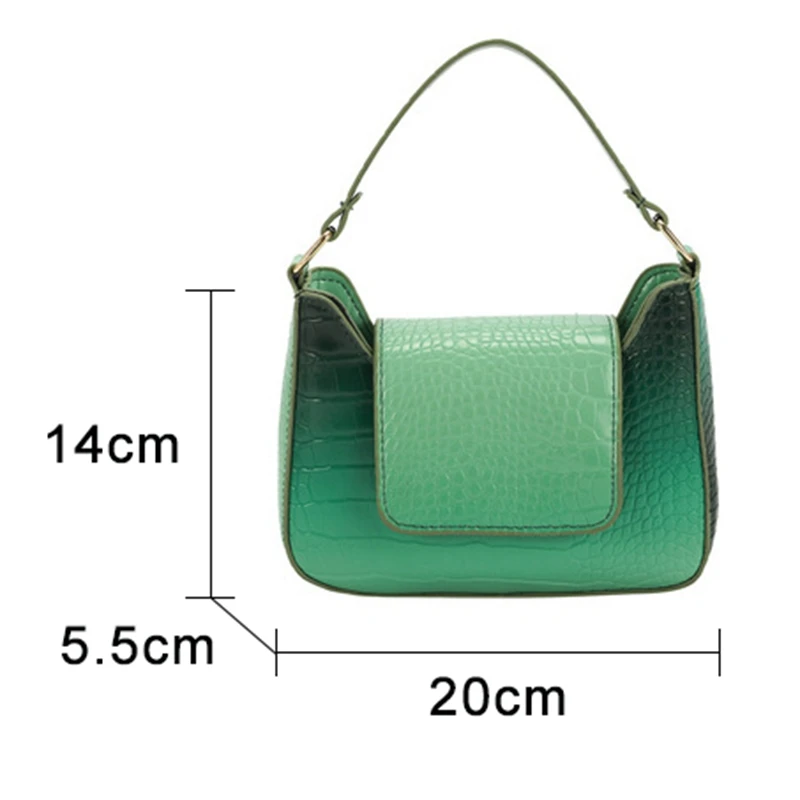 

Women's Bag Personality Stone Pattern Flip Underarm Bag 2021 Summer New Ladies Gradient Handbag Small Square Bag Toth