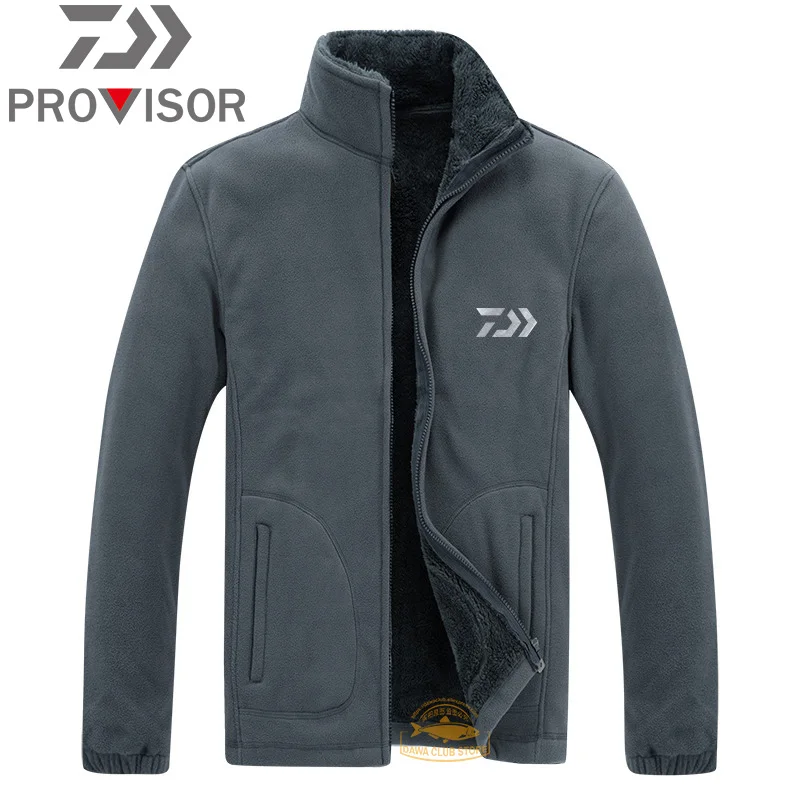 

Новинка 2020, одежда для рыбалки, Мужская Уличная свободная Спортивная бархатная рыболовная куртка, зимняя ветрозащитная теплая рыболовная к...