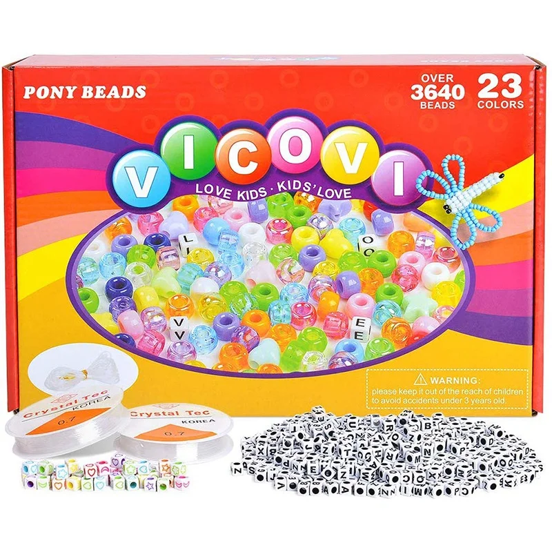 Набор Бусин Пони для изготовления браслетов и ювелирных изделий бусины волос