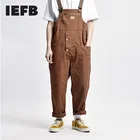 Высококачественные брюки IEFB цвета хаки со множеством карманов, Мужская рабочая одежда, модные цельнокроеные брюки 2022, Модный Новый комбинезон Ins Y5504