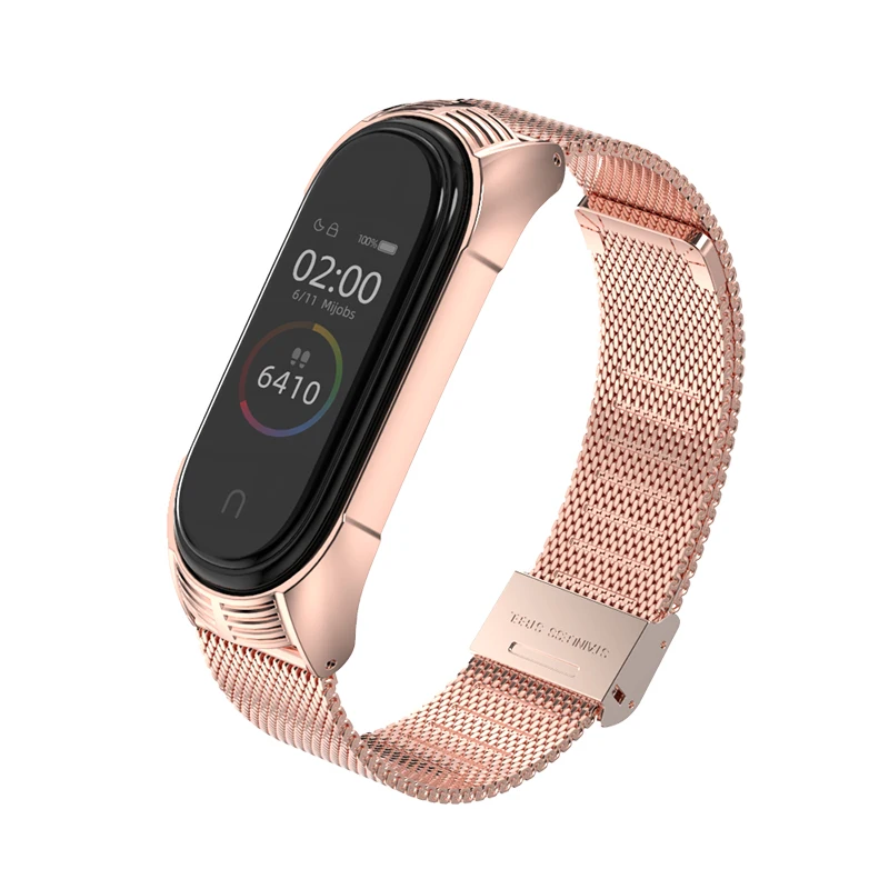 Металлический браслет для Xiaomi Mi Band 4 браслеты mi band 3 аксессуары ремешок Pulsera |