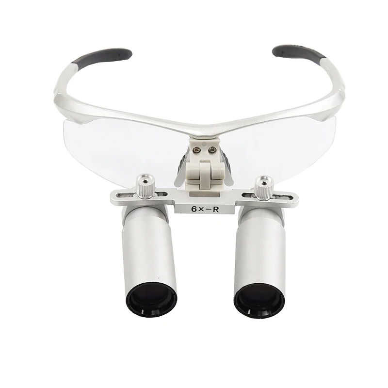 

Dental Loupes 6X Magnification Surgical Binocular Silver Color With Optical Glass Magnifier For Dentist Area