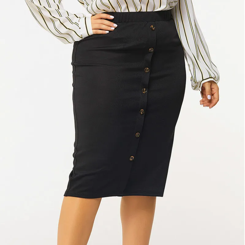 

Autumn Spring Women Street Club OL High Waist Bodycon Skirts Fashion Ladies Plus Size L-4XL Black Mini Skirts