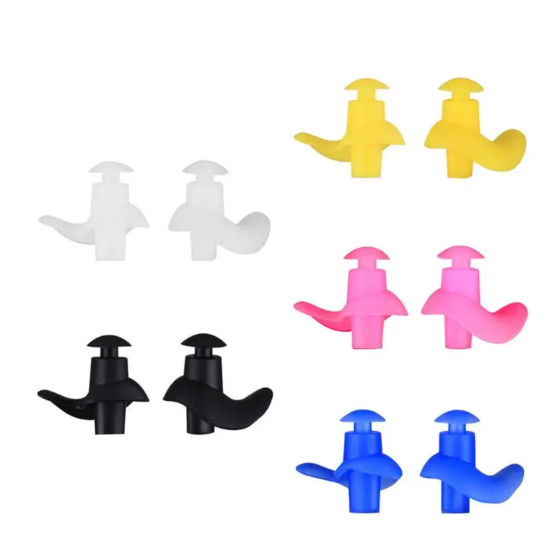 

1Pair Spiral Soft Silicone Ear Plugs Noise Reduction Protective Sports Earplugs