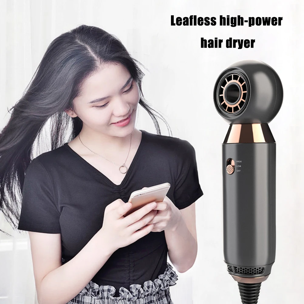 

800W Wind Quick Dryer Hairdressing Styling Tool Hairstyle Salon DIY Hair Styling Tool Leafless Hair Dryer Anion Strong