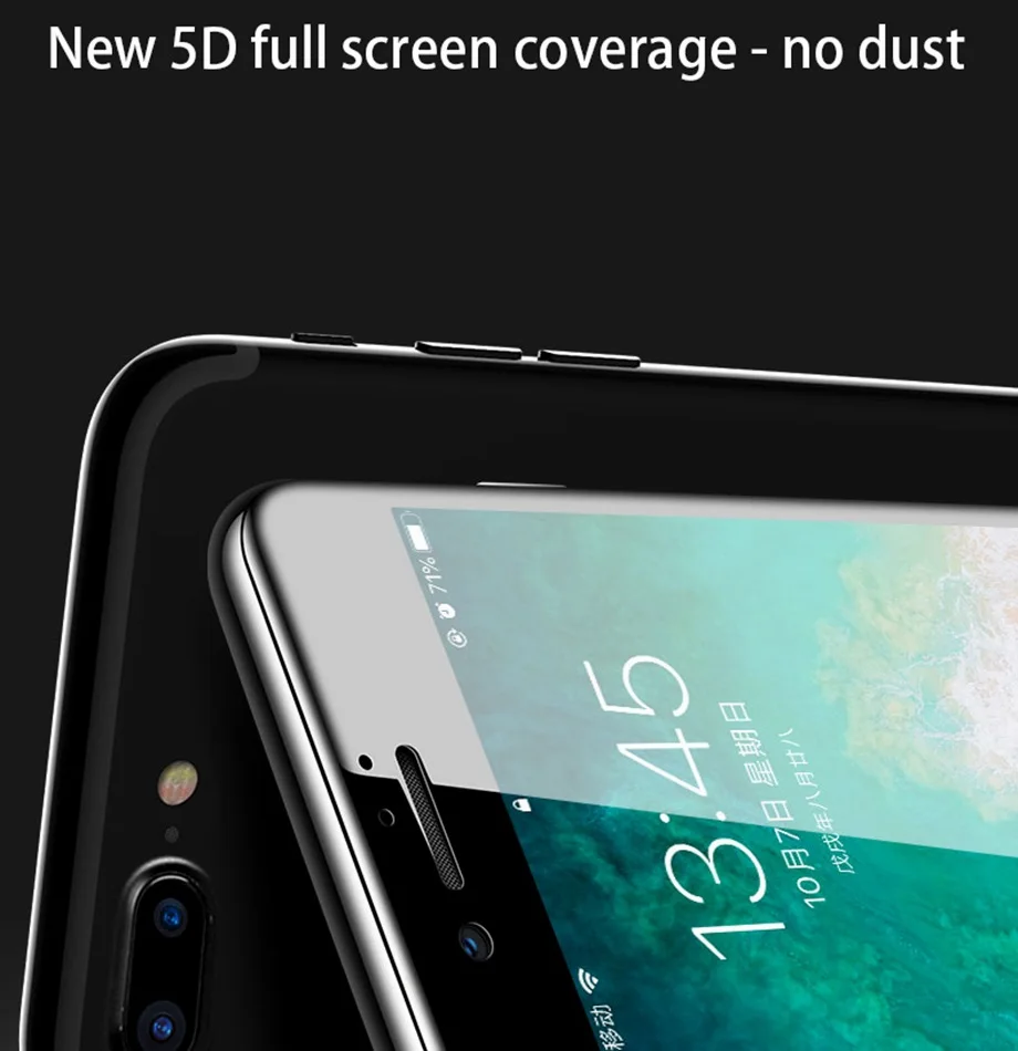 2 шт 5D полное покрытие Защитное стекло для iPhone 7 8 6 6s Plus Защитная пленка для экрана для iPhone X XS MAX XR закаленное стекло