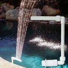 Плавательный бассейн рыбы белый Цвет фонтан водопад Регулируемый воды бассейны украшения 26x40x19 см; Прямая поставка