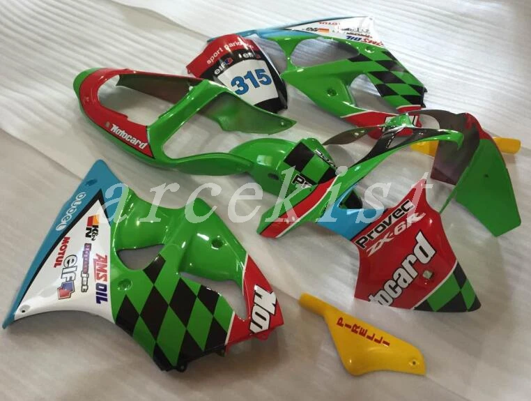 

New Injection ABS Fairing kit for Kawasaki ninj ZX6R 636 ZZR600 600cc 2001 2002 2000 00 01 02 fairings set red yellow custom