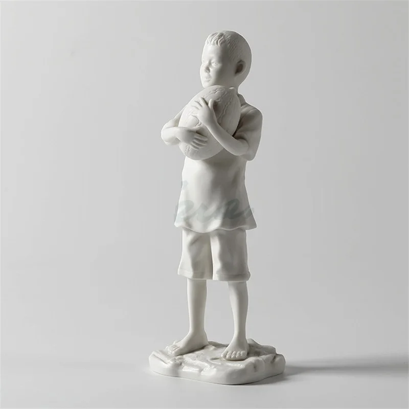 

Креативная неглазурованная скраб керамическая Восточная детская художественная скульптура детская фигурка статуя ремесло украшение для ...