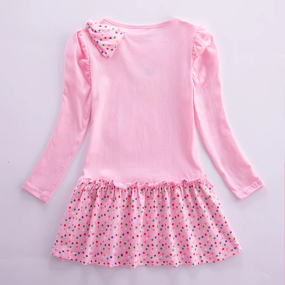 Детское Хлопковое платье с длинным рукавом вышивкой | Детская одежда и обувь