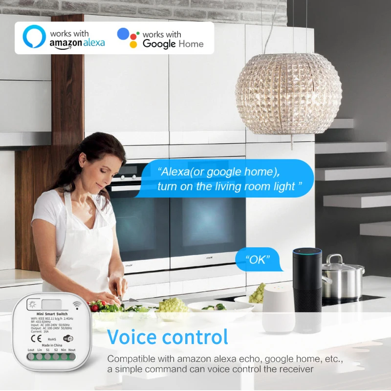 Умный переключатель Tuya Smart RF 433 беспроводной Wi-Fi дистанционное управление через