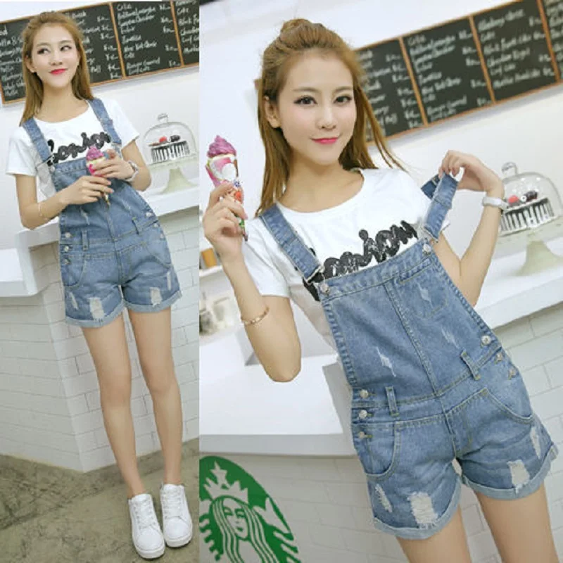 

women clothing denim fabric rompers summer overalls women playsuits suspenders shorts jeans women overalls summer rompers jeans