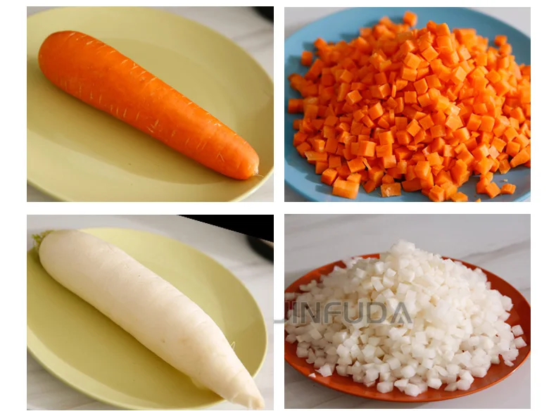 Radish cuttin Machine Fully Automatic Small Granule Cut Electric Cucumber Onion Potato Dices Vegetable Dicer cutter | Бытовая техника