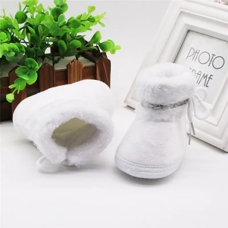 Обувь для маленьких девочек зимние ботинки из кашемира и плюша новорожденных