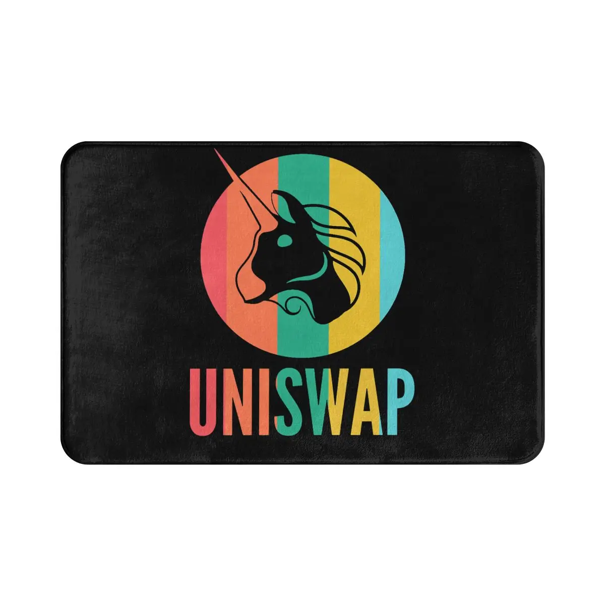 

Uniswap Miners нескользящий Придверный коврик, коврик для гостиной UNI, криптовалюты пастельных цветов, коврик для прихожей, коврик для входной две...