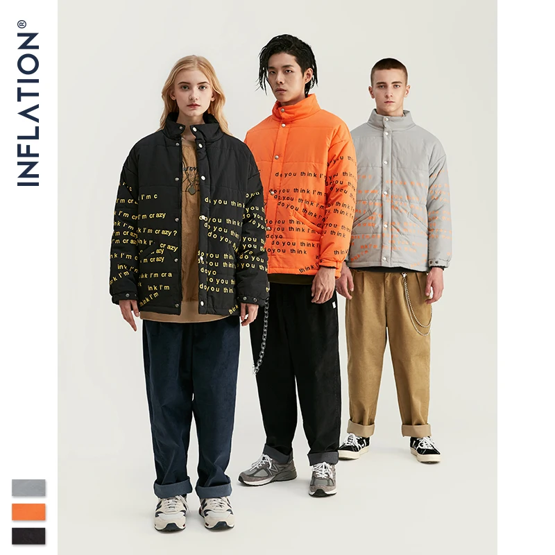 Мужская теплая куртка на хлопковом наполнителе свободного покроя|Мужские парки|