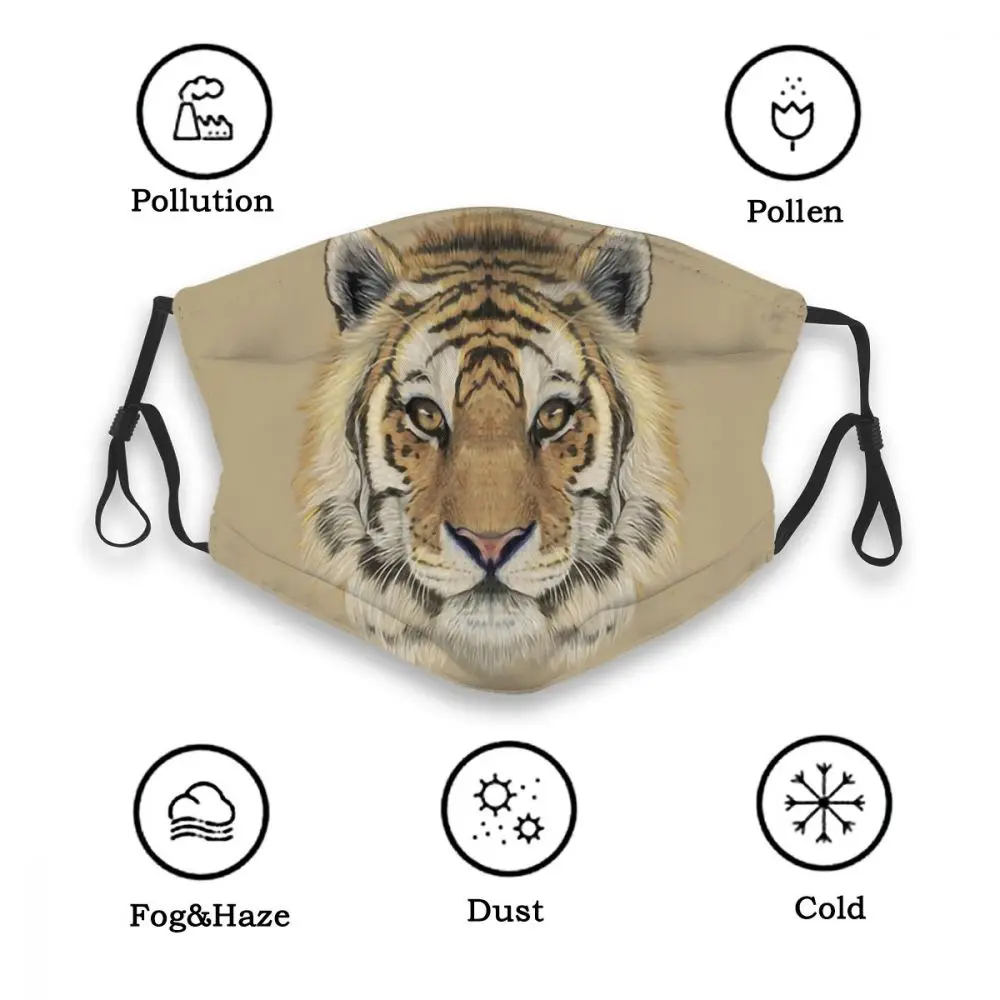 

Tiger Animal Kids Boys Girls Reusable Mouth Face Mask Anti Haze Dust Protection Cover Respirator