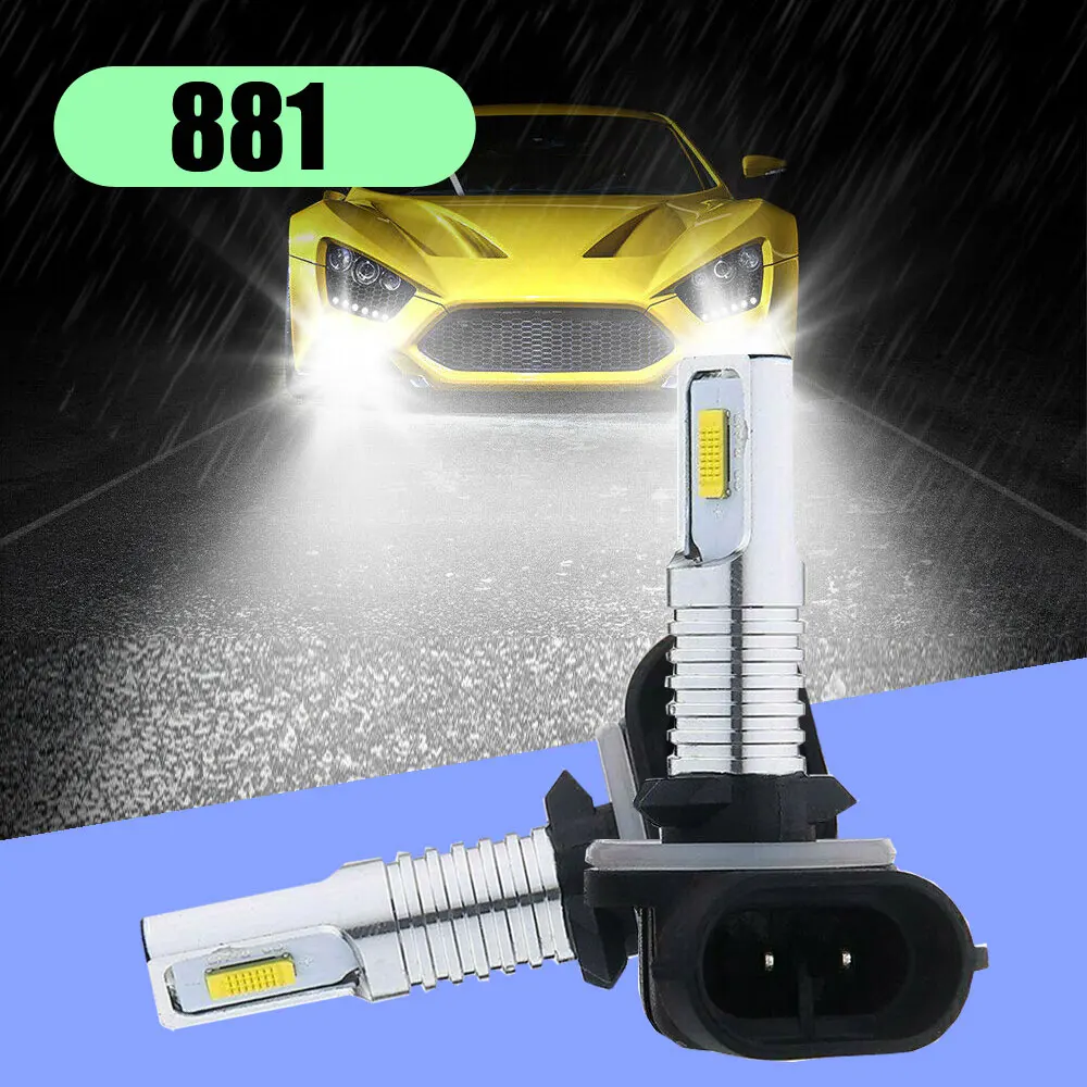 2 шт. белые светодиодный Автомобильные противотуманные фары лампы дальнего света