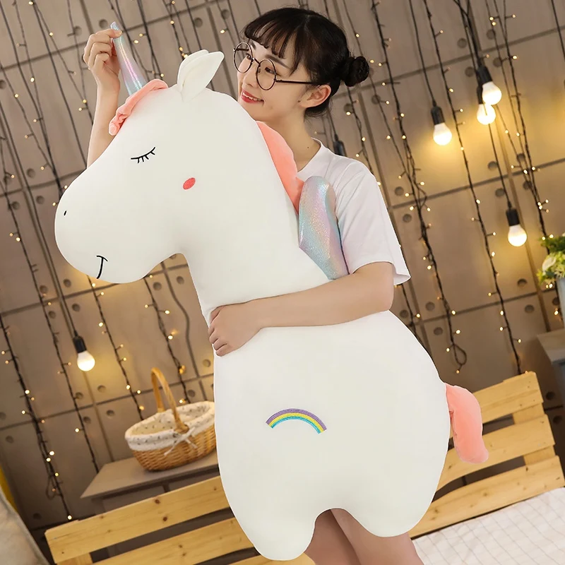 

Hot Soft High Quality Unicorn Plush Toy Sofa Sleep Pillow Cushion Stuffed Horse Doll Home Decor Kids Girlfriends Birthday Gift