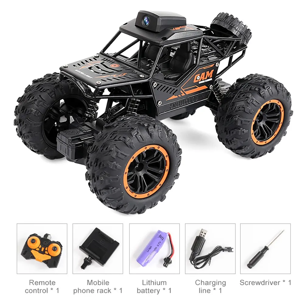 

2020 RC Car with HD Camera Wireless Climbing Off-Road Vehicle Wifi Camera Video Gravity Sensor Mobile Phone Control Toys for Kid