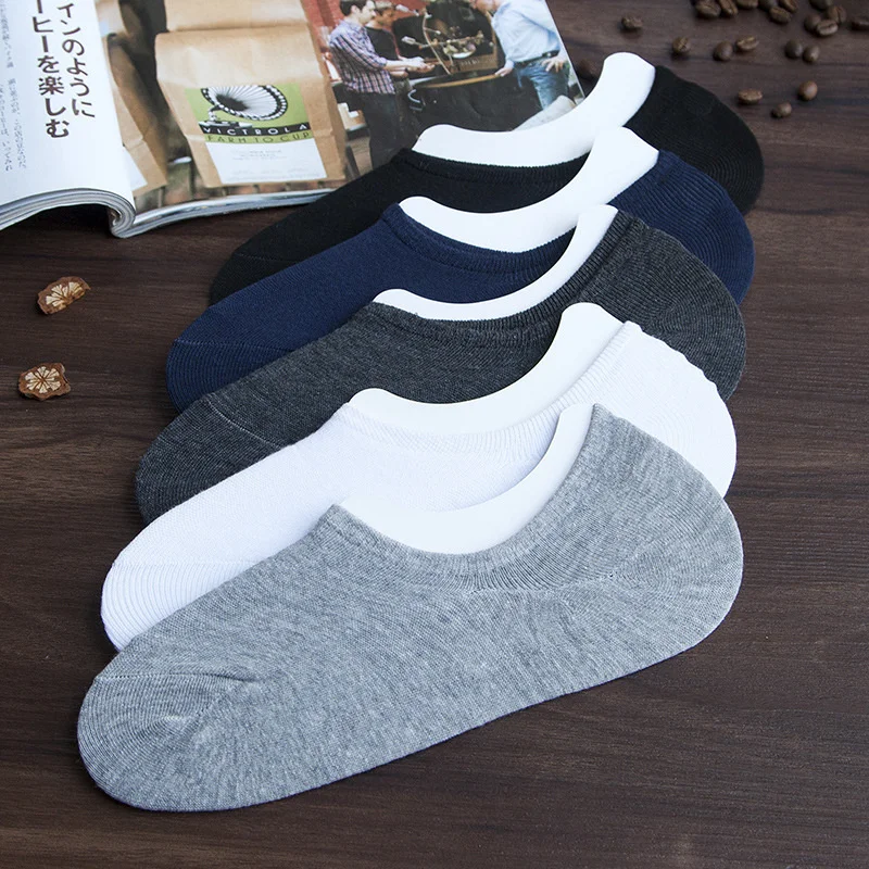

Spring and summer shallow mouth with silicone anti root invisible boat socks men's cotton breathable casual comfortable Datang