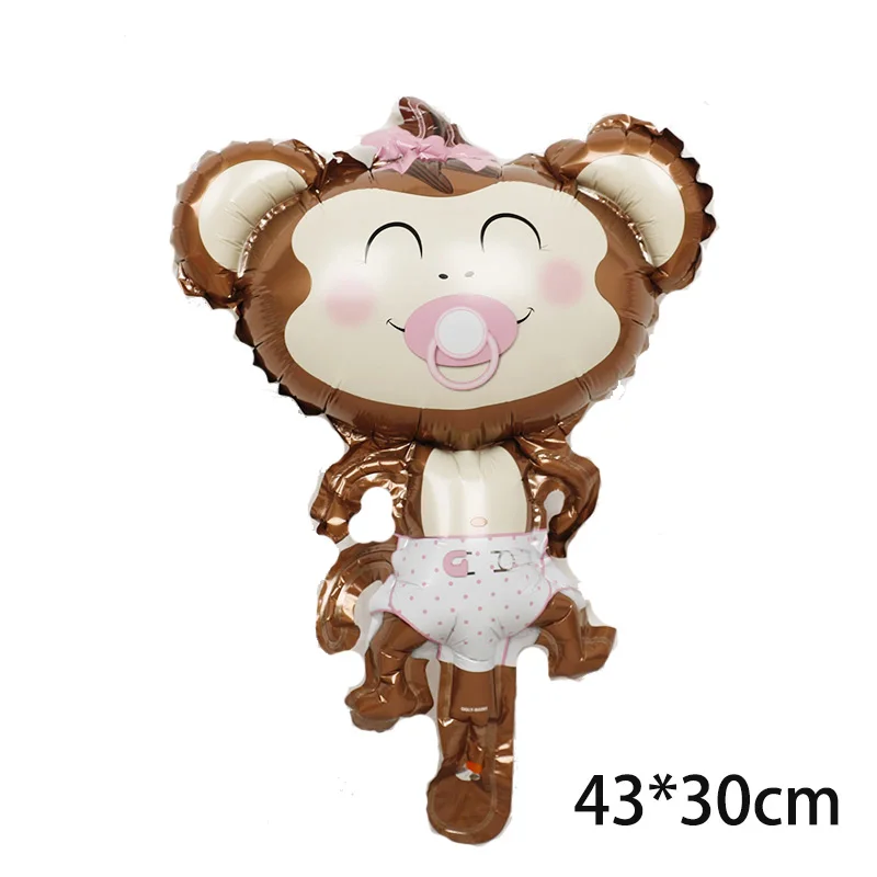 1Pc Jungle Animal Cute Monkey Helium Balloon Kids Safari Birthday Party Decor Zoo Theme Supplies Baby Shower Children's day Toy | Дом и