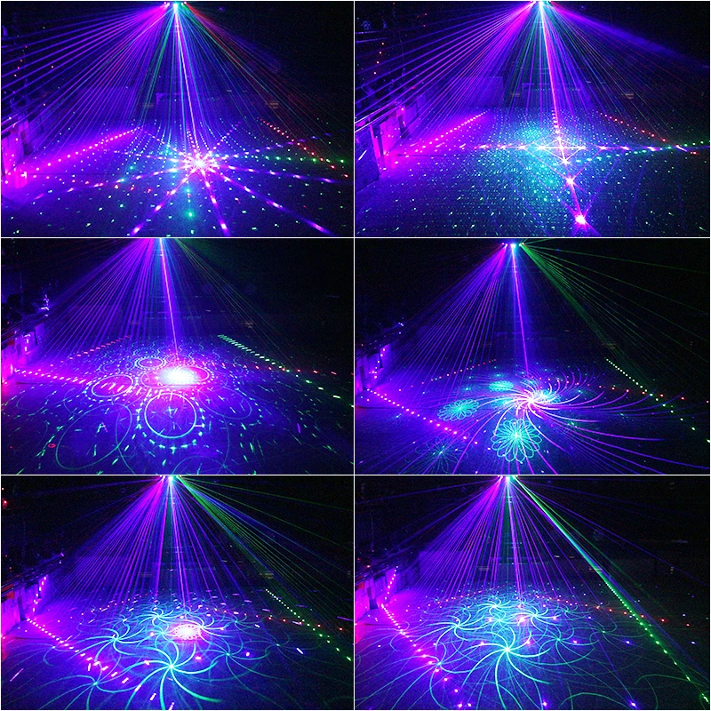 16 моделей 6 глаз лазерный сканер огни DMX512 RGB полный цветной луч KTV бар DJ домашние