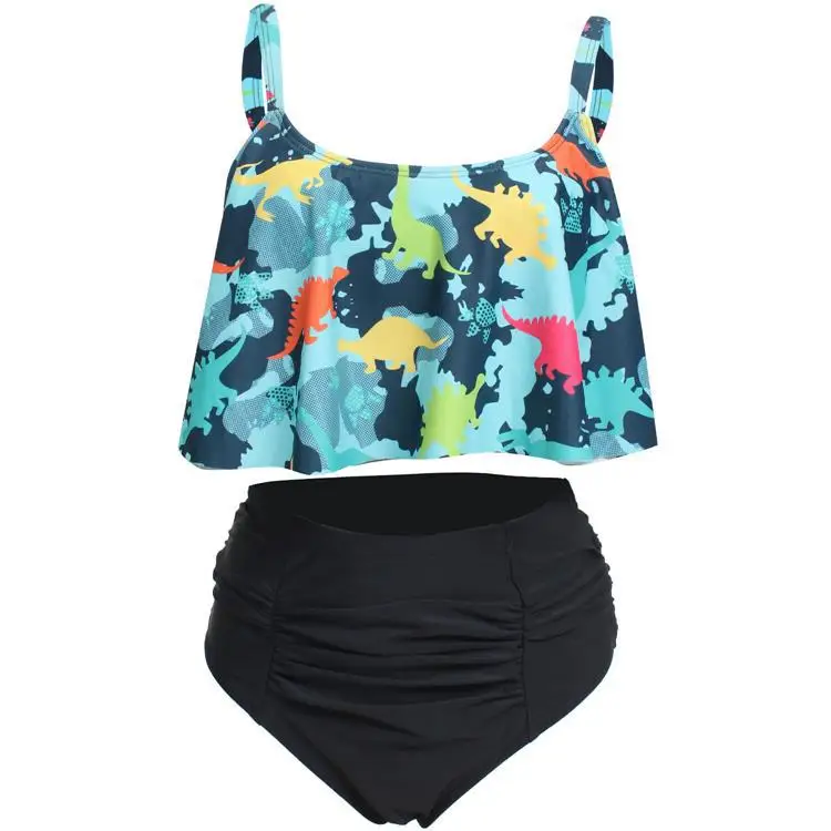 Новинка 2019 стильный купальник-бикини с принтом Юрского периода Европейский и