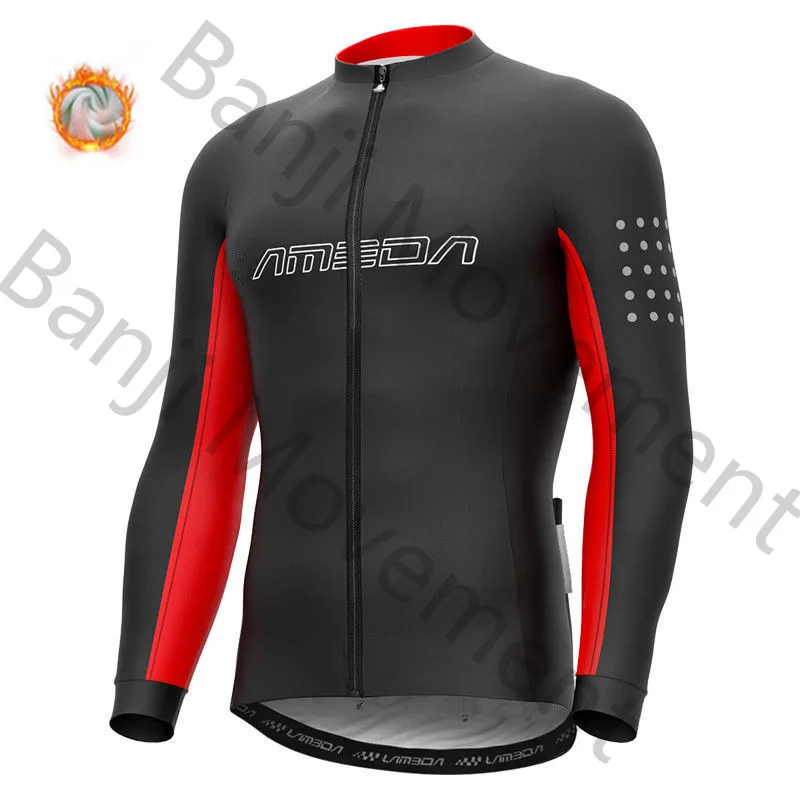 cycling jersey 11 Зимняя шерстяная куртка для велоспорта с длинными рукавами, очень геотермальный теплый жилет, большой размер, удобная велосипедная майка Gobike - Color: cycling jersey 11