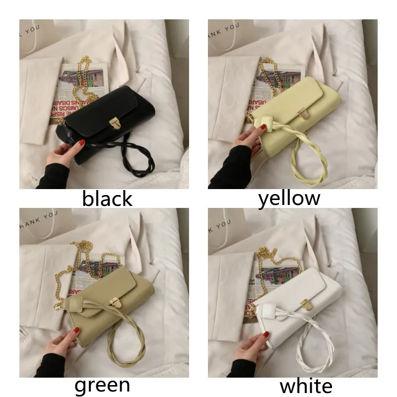 Solid Color PU Leather Shoulder Bags For Women 2022 Lock Handbags Small Travel Hand Bag Lady Fashion Bags