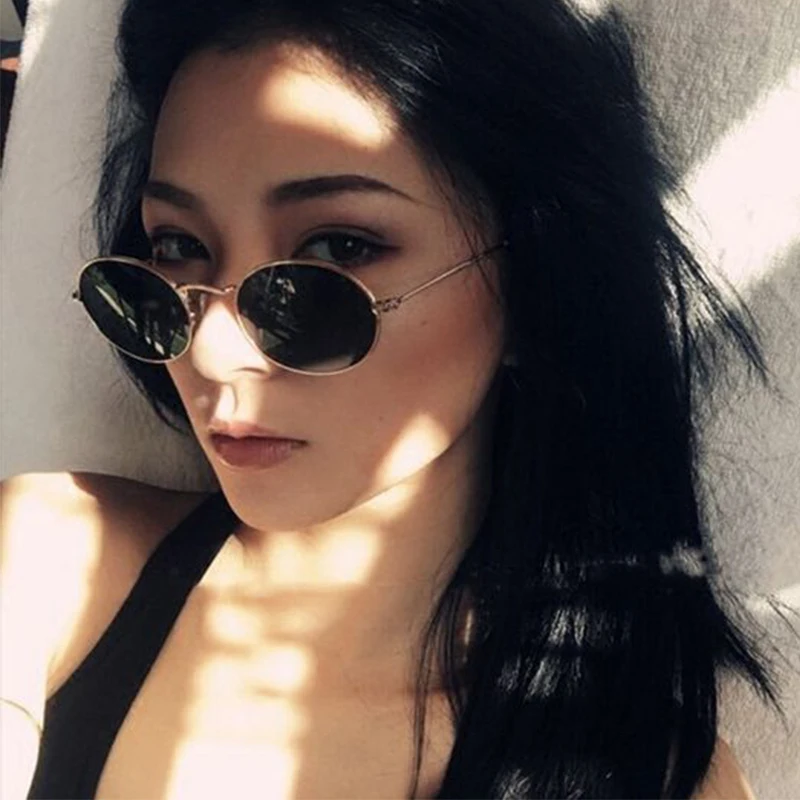 Женские круглые очки красного цвета овальные солнцезащитные для женщин